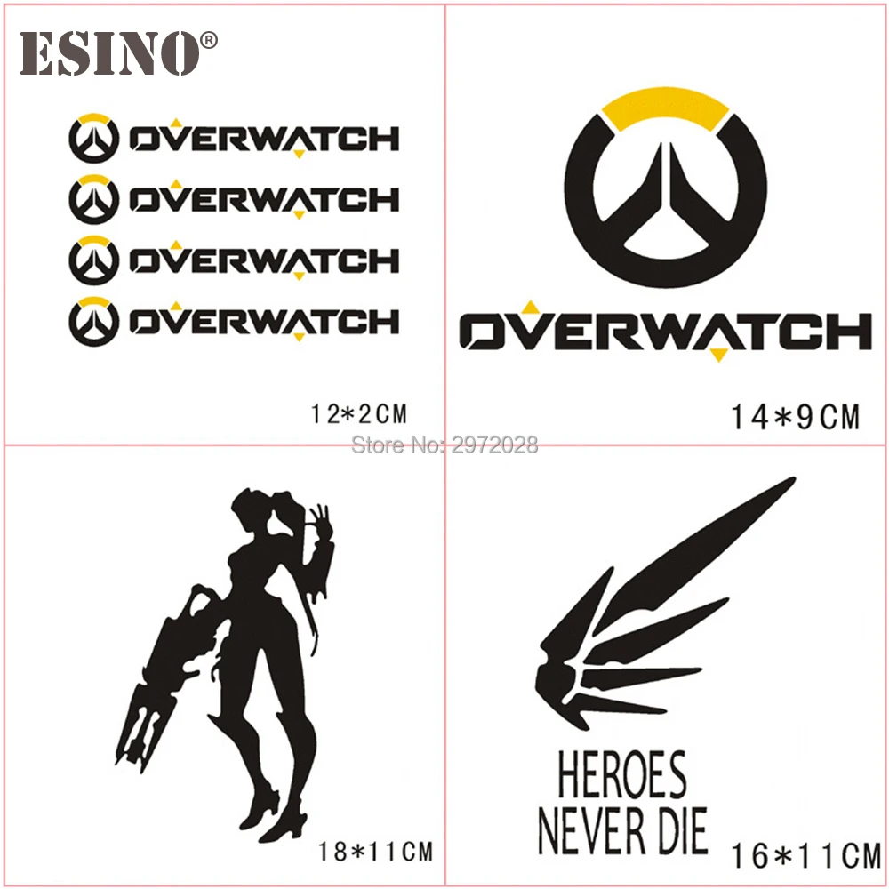 Серия OW Overwatch нового дизайна креативная Автомобильная наклейка мультяшный