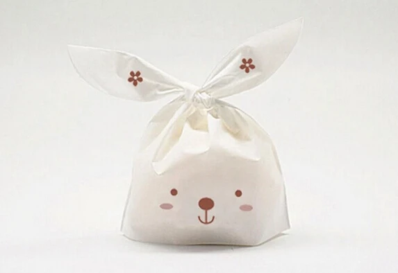 10 Pieces/Set Cute Little Rabbit With Long Ear Candy Bag Biscuits Packing Cookie | Дом и сад