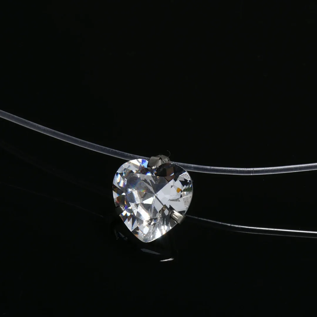 Shellhard Small Heart Crystal Pendant Choker Chain Necklace Charm Female Jewelry Accessories Birthday Gift For Girlfriend Lover