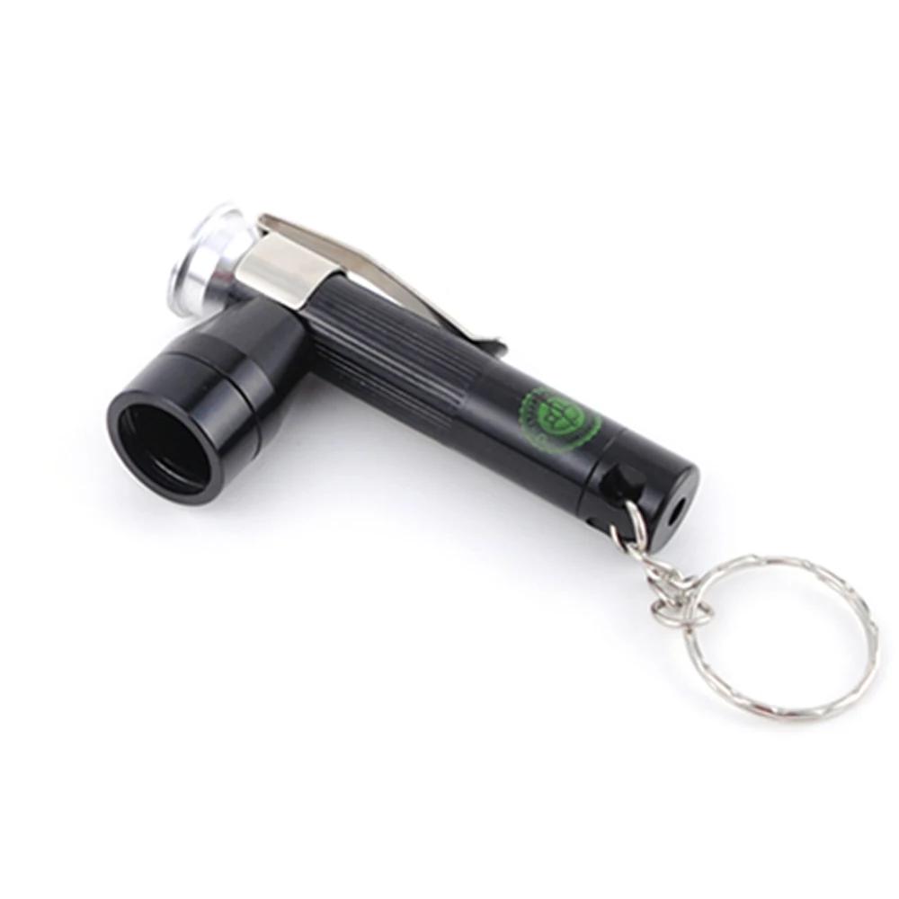 12pcs/lot The Keychain Design Tobacco Pipes Creative Flashlight Metal