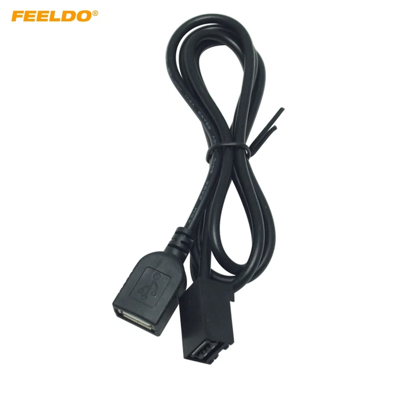 Автомобильный AUX USB кабель FEELDO 10X адаптер штекер гнездовой порт удлинитель для