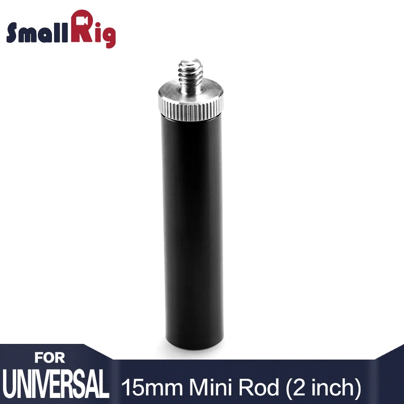 

SmallRig Standard 15mm Micro Rod 2.5 Inches Long with 1/4" Male Female Thread for Dslr Camera Monitor Lighting Microphones- 1653