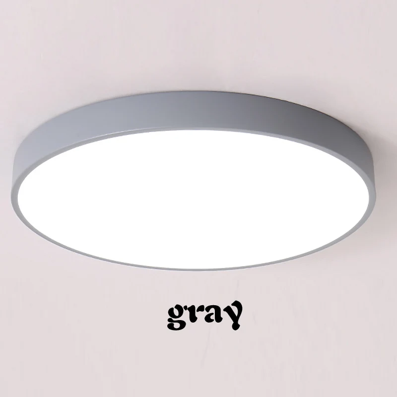 gray Современный светодиодный потолочный светильник для гостиной, спальни, светильник для коридора, балкона, светодиодный потолочный светильник для кухни, потолочный светильник с поверхностным креплением - Цвет корпуса: gray
