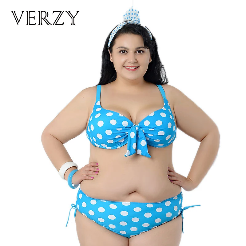 

Plus Size Swimsuit Dots Pattern Sexy Bikinis Women Low Waisted Bikini Bathing Suit Women's Swimsuits Bath Biquini Swimwear
