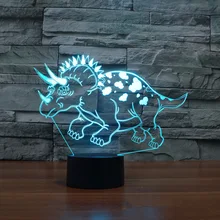 Динозавр 3D настольная лампа Luminaria светодиодный ночник USB сенсорный выключатель детская комната декоративное освещение отличный подарок игрушка для детей