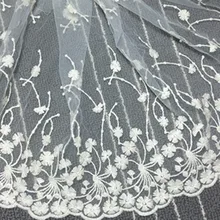 1Yards Beautiful High Quality White Lace Ribbon Tape 35CM Lace Trim DIY Embroidered For Sewing Decoration african lace fabric fadesen high quality beautiful lace ribbon tape 22cm lace trim diy embroidered for sewing decoration african lace fabric