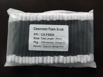 

Free Shipping - ( Pack of 500 ) Double Headed Ended Foam Cleaning Swabs with Black Plastic Handle