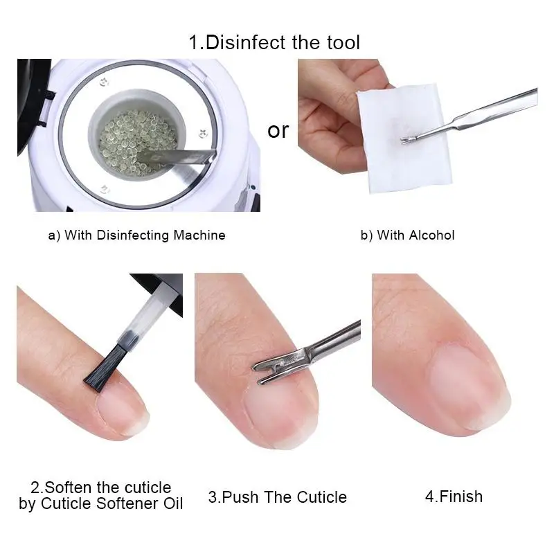 

New Arrival Cuticle instruments silver dead skin fork nipper pusher trimmer callus remover nail art tool