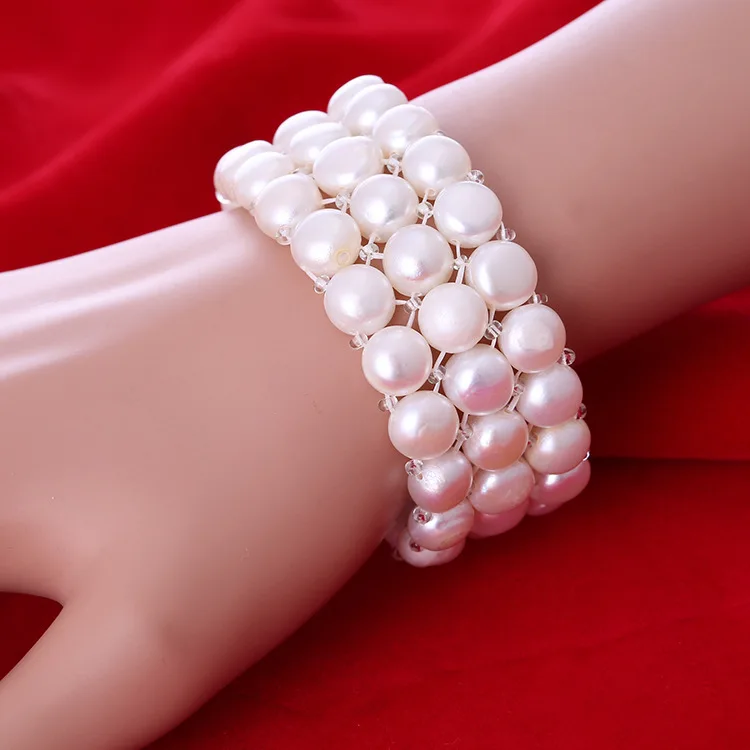 Small mixed batch of Korean fashion jewelry wholesale 9 10MM three rows