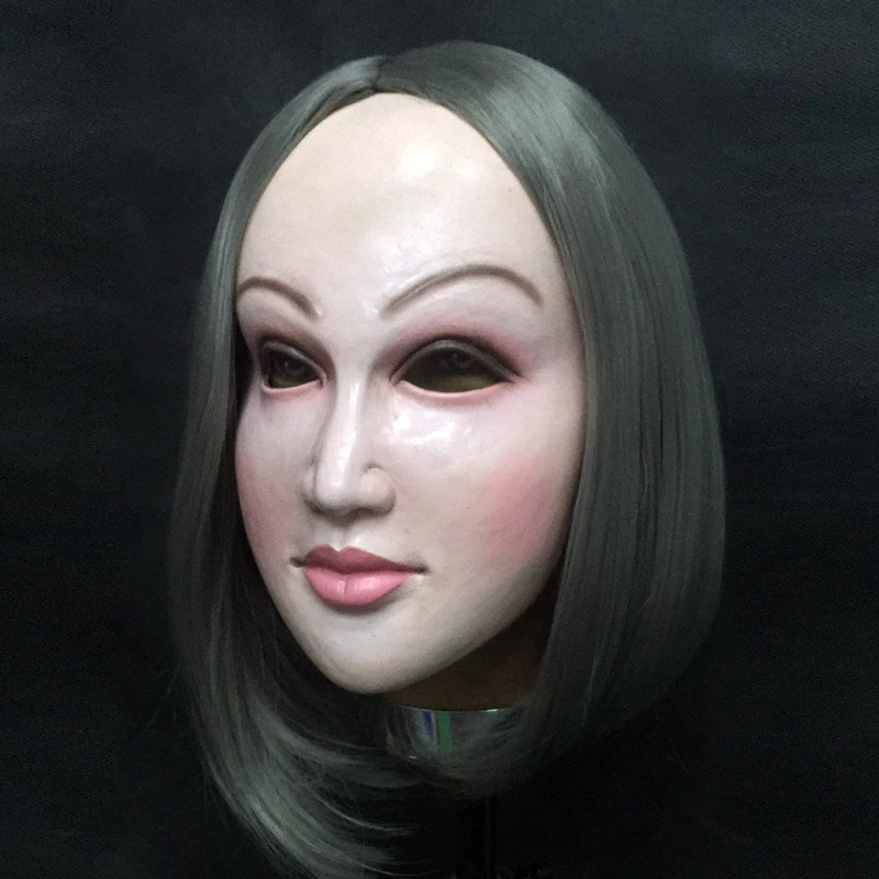 Реалистичная женская маска на Хеллоуин для косплея костюм латексный crossdresser женская маска для мужского транссексуала одеваются