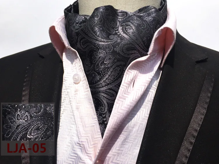 black scarf mens DANKEYISI High Quality Fashion Luxury Silk Printing Men Scarf Polka Dot Scarves Suit England Jacquard  Man Business Scarf hair scarf for men