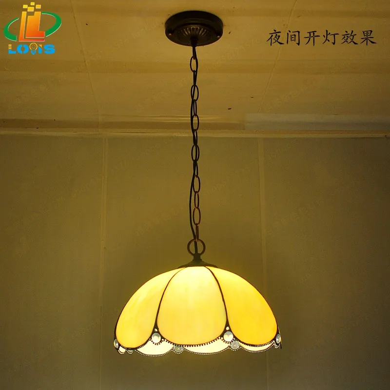 المدرفلة 12-inch الطراز الأوروبي الساخن زجاج الثريات تيفاني غرفة الشطرنج مطعما الرجعية بسيطة أحادية الرأس الإضاءة المدرفلة 12-inch الطراز الأوروبي الساخن زجاج الثريات تيفاني غرفة الشطرنج مطعما الرجعية بسيطة أحادية الرأس الإضاءة