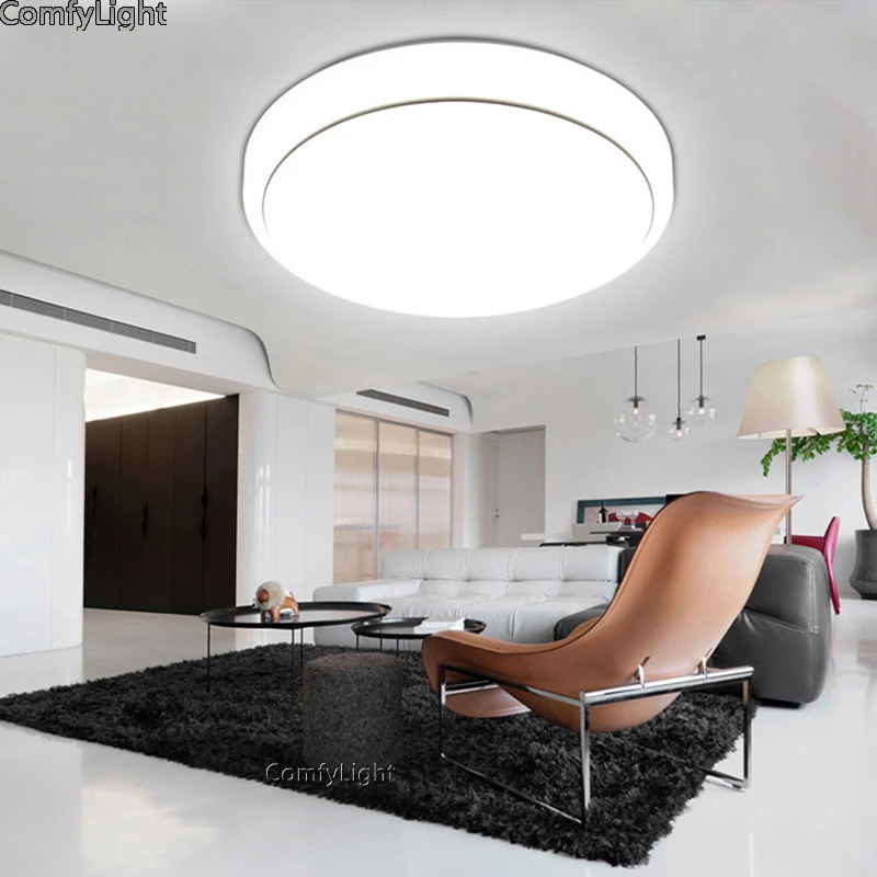modern led Ceiling Lights for living room kitchen kids room bedroom nordic modern lamp Acryl white circular Indoor Lighting photo