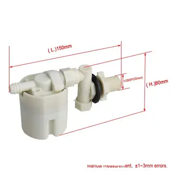 

1/2" BSP Automatic Water Level Control Inlet Valve Tower Water Tank Float Valve for Toilet Side Installation