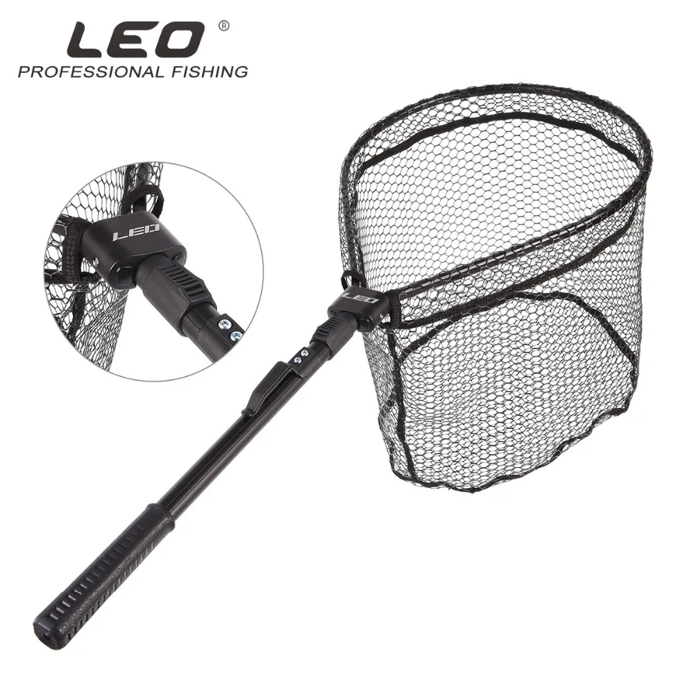 LEO Folding Fishing Net Retractable Telescoping Aluminum Alloy Pole