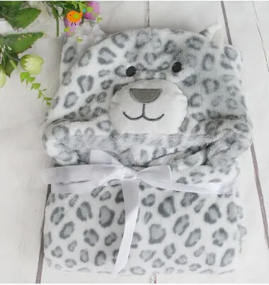 Детское одеяло S новорожденных пеленать новорожденного детское одеяло руно Для ванной Полотенца животного формы 100 см x 100 см Леопардовый NO3