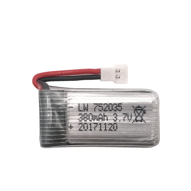 

3.7v 380mah 25c Lipo Battery For For Hubsan X4 H107 H107l H107d Jd385 Jd388 Rc Helicopter Quadcopter 3.7 V 380 Battery