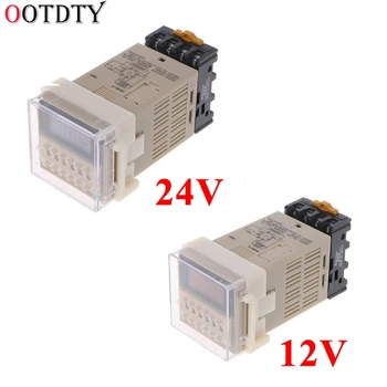 

OOTDTY AC/DC 12/24V Multifunction Digital Timer Relay On Delay 8 Pins SPDT DH48S-S Repeat Cycle