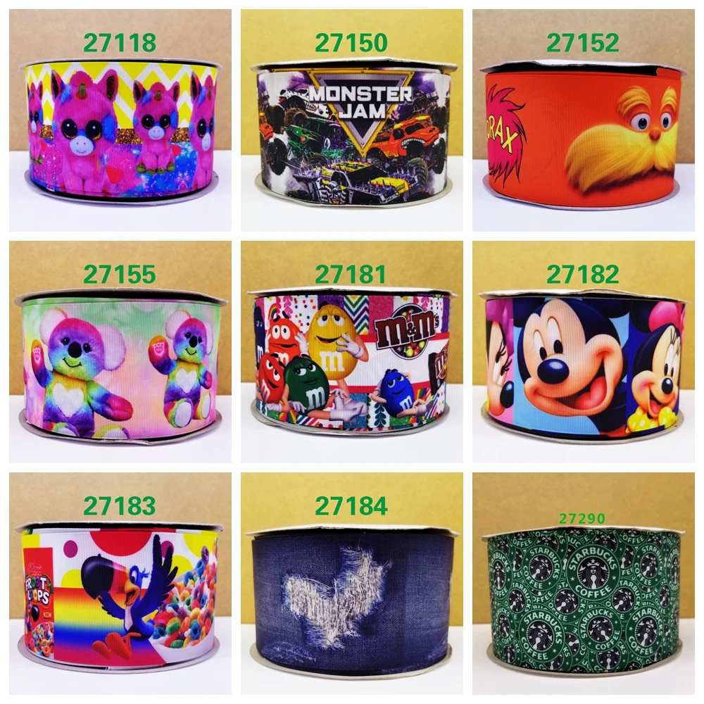 

Free shipping 2019 new arrival ribbons Hair Accessories ribbon 10 yards printed grosgrain ribbons 27155
