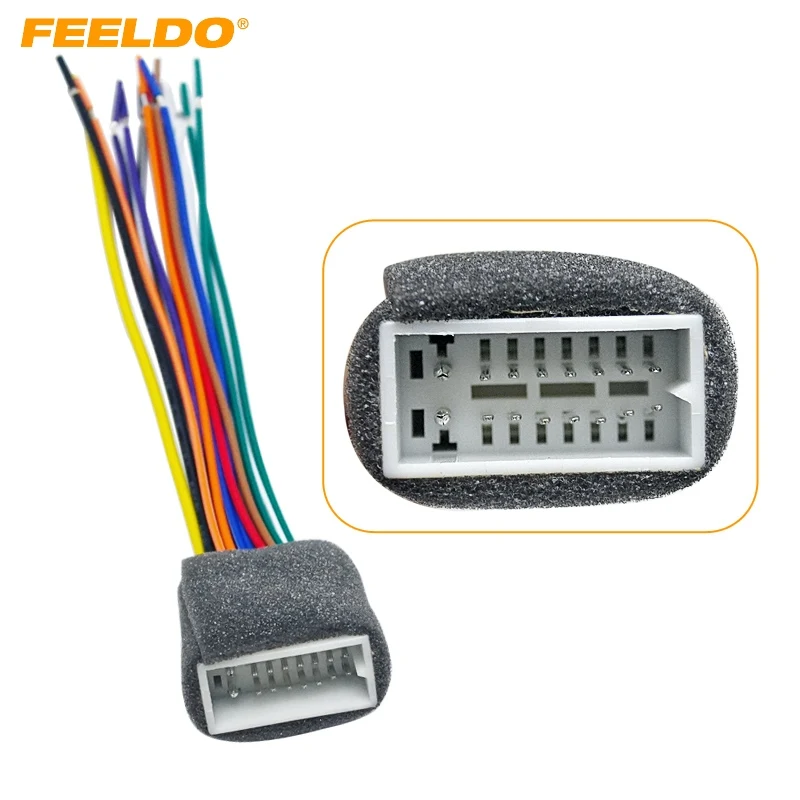 

FEELDO 1Pc Car 16pin Wire Harness Plug Cable Female Connector For Mitsubishi Clarion Car Radio Stereo Aftermarket #AM1670
