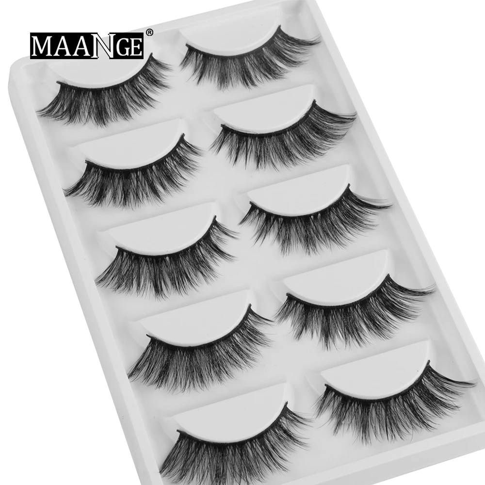

5 Pairs False Eyelashes 3D Mink Hair Natural Long Thick lashes Handmade 100% Cruelty Free Luxury Beauty Makeup Tools maquiagem