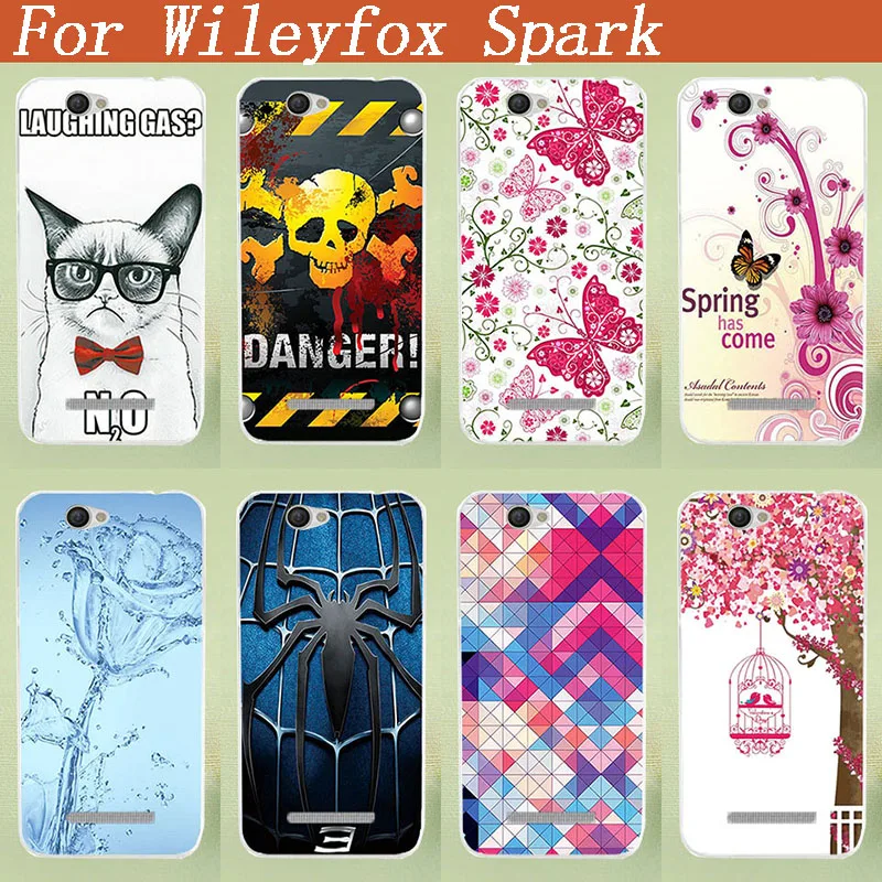 For Wileyfox Spark Cover ,High Quality painting Phone Case TPU Soft Silicone DIY Painted Back ...