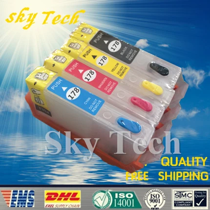 

4PK Empty Refillable Cartridge suit for HP178XL ,suit for HP 5520 4620 5510 6510 C5380 C6383 D5460 etc , With ARC Chips