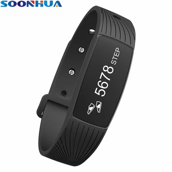 

SOONHUA OLED Smart Wristwatch Waterproof Bracelets Health Fitness Tracker Heart Rate Sleep Monitor Blood Pressure Time Pedometer