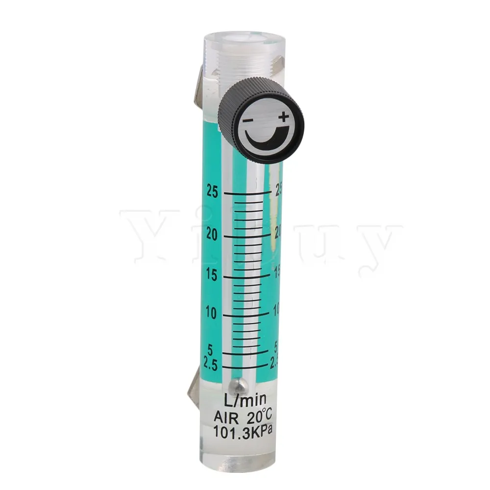 CNBTR Acrylic LZM 6 Oxygen Flow Meter 2.5 25 LPM Flow Meter for Oxygen