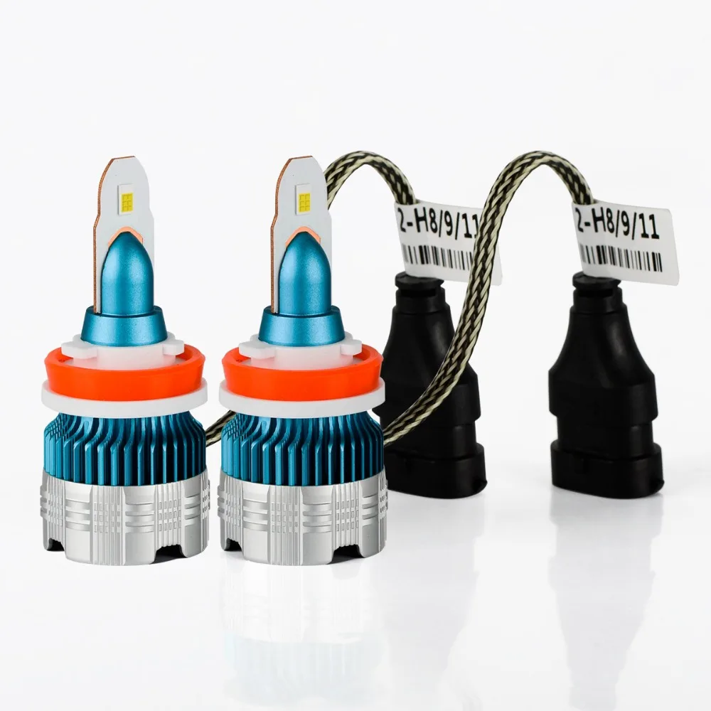 MINI2 H11/H8/H9 светодиодный лампы для передних фар 60 W 8000LM mdatt дальнего/ближнего света