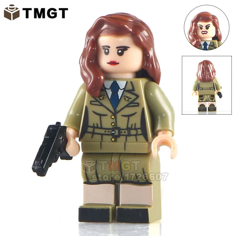 

TMGT Single Sale KL037 Peggy Carter Action Figures Super Heroes Set Model Action Building Blocks Bricks Kids KL9005