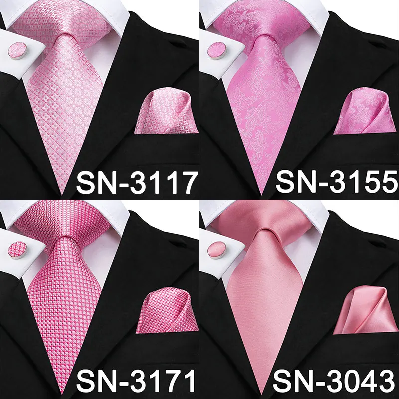 Hi-Tie Шелковый мужской галстук розовый цветочный галстук для мужчин Роскошный шелковый галстук платок модный дизайнерский бизнес Свадебный мужской галстук s