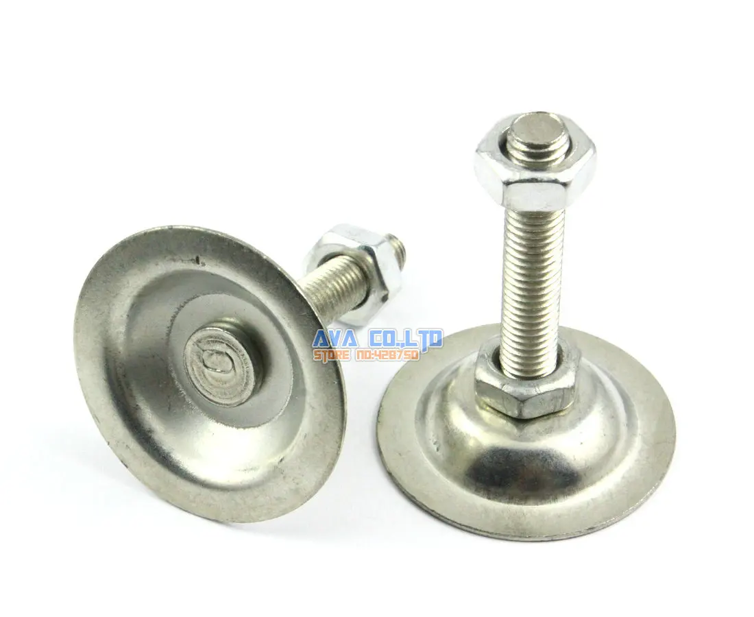 4 Pieces 53mm Base M10*60mm Adjustable Lathe Leg Articulating Leveling