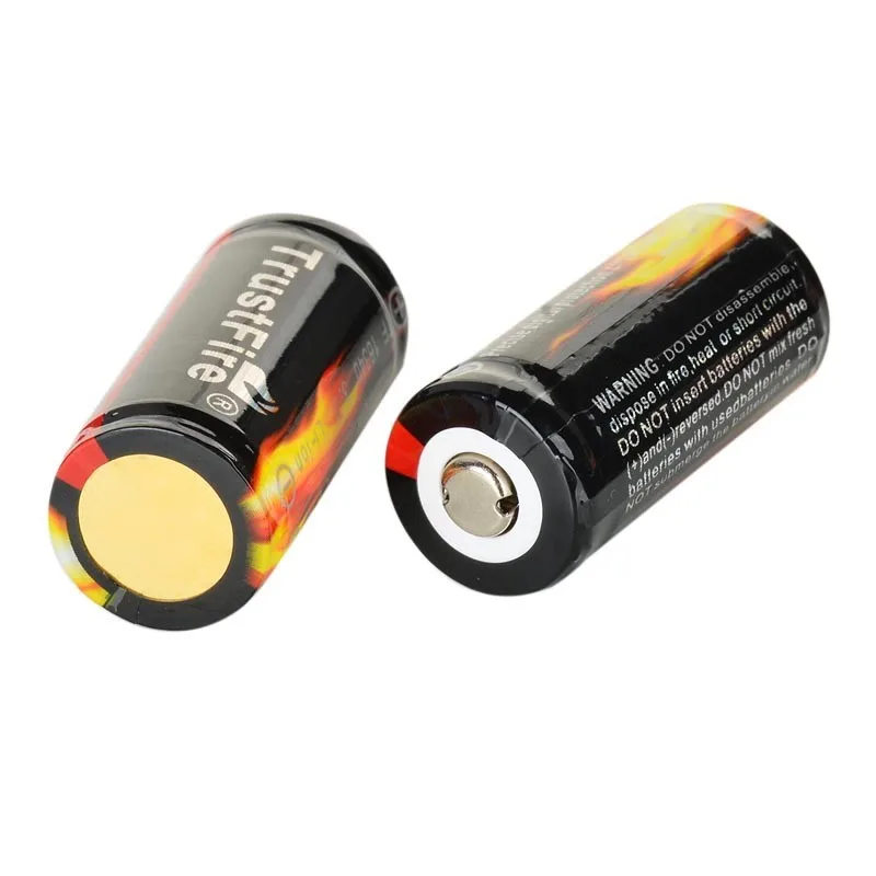 Baterias de Lítio Bateria com Proteção Lote Trustfire Protegido 16340 880 Mah 3.7 v Recarregável Pcb 2 Pçs - 3 High Quality Luzes e Iluminação