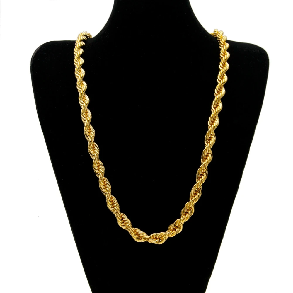 Aliexpress.com : Buy Hip Hop Thick Rope Chain Yellow Gold