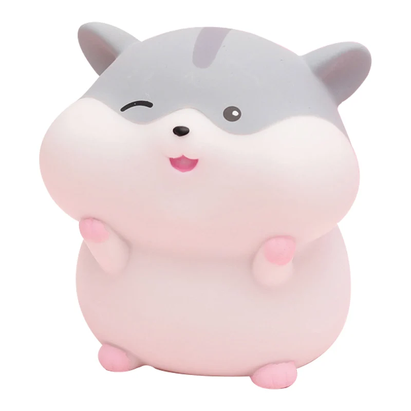 

Cartoon Cute Hamster Money Box Decor Vinyl Hamster Figurines Coin Piggy Bank Money Box Ornaments Home Decoration Christmas Gifts