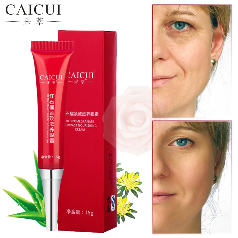 Red Pomegranate Eye Cream Anti-Aging Wrinkle Anti-Puffiness Whitening Firming Moisturizing Skin Care Essence Beauty |