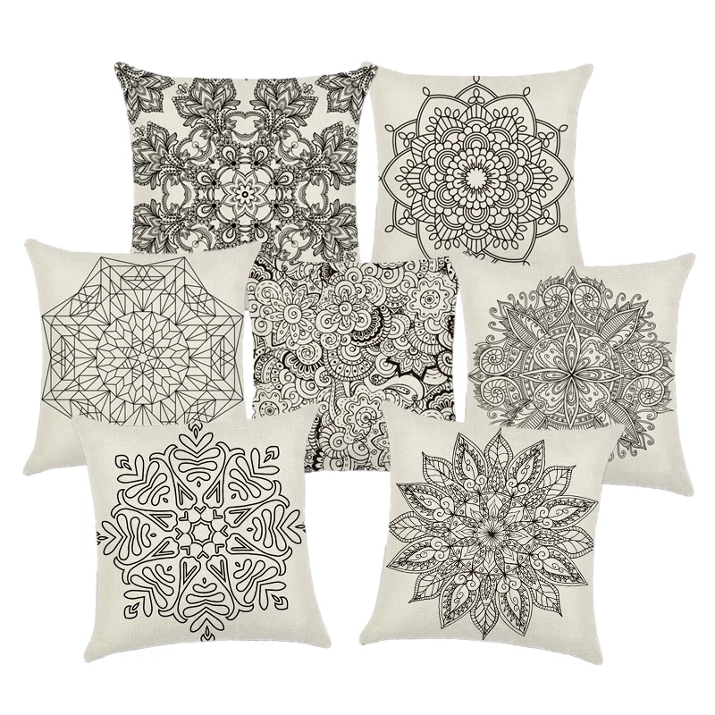

Bohemian Throw Pillows Mandala Decorative Pillows Cushion Cover Decoration Cushions for Sofa Pillowcase funda almohada mandalas