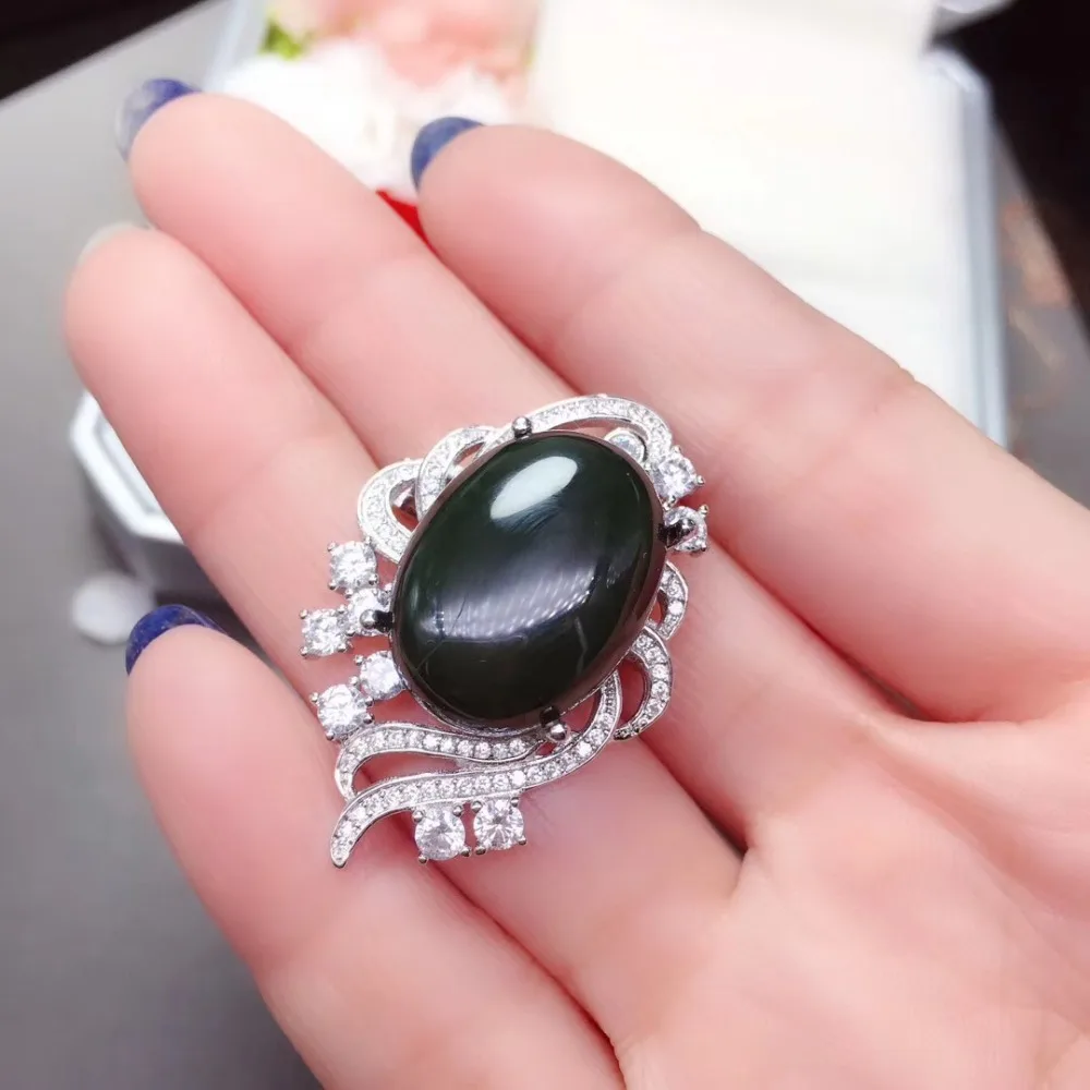Jasper брошь Бесплатная Доставка из натурального яшма 925 пробы серебряная 4*4 мм 7 шт.