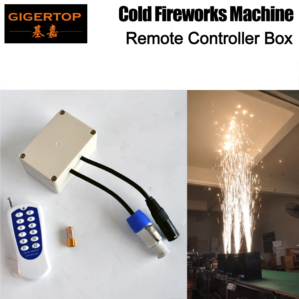 

Gigertop Wedding Fountain Cold Spark Flame Stage Effect DMX Sparkler Remote Controller Box Freeshipping