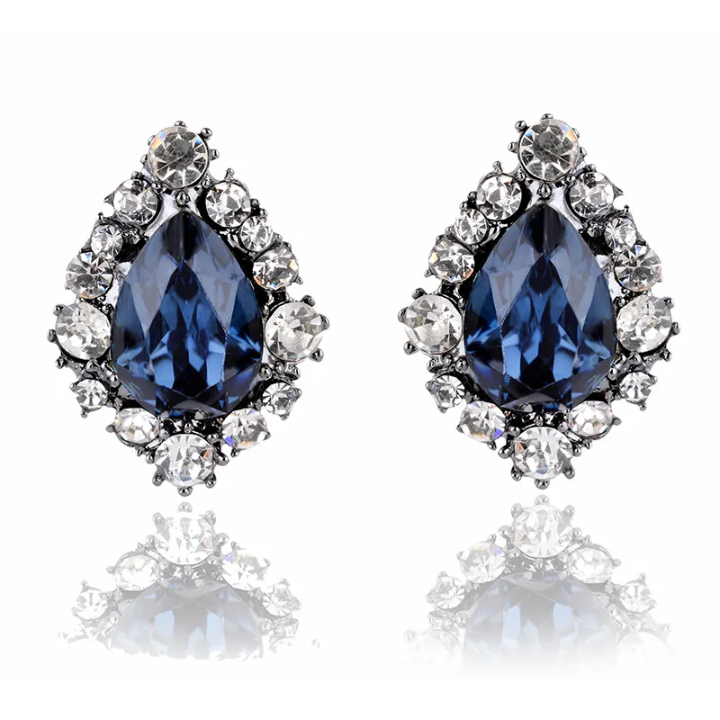 Женские серьги гвоздики с опалом 10 цветов|crystal stud earrings|stud earringsstud earrings wholesale |