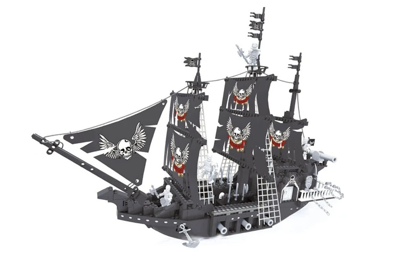 

Ausini building block set compatible with lege pirates series 162 3D Construction Brick Educational Hobbies Toys for Kids