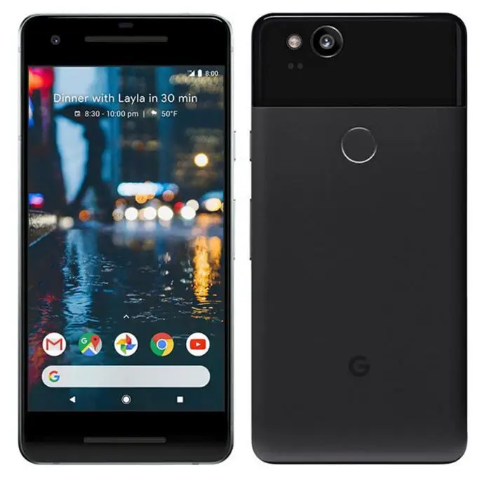 Разблокированный Google Pixel 2 Сотовый телефон Qualcomm835 5," AMOLED экран 4 Гб ram 64 Гб/128 ГБ отремонтированный телефон - Цвет: black