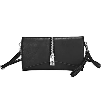 

Ansloth Solid Color Clutch Bag Quality PU Leather Evelope Bag Lady Evening Party Clutch Female Shoulder Bags Day Clutches HPS581