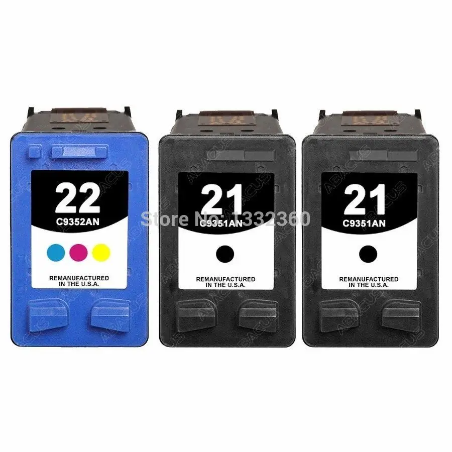 Vilaxh cartucho de tinta para impresora HP, recambio de tinta para  impresora HP 21 22, HP21 22, Deskjet 3915, 3920, D1530, D1320, D1311,  D1455, F2100, F2280, F4100, F4180, 3 unidades|ink cartridge|ink cartridge