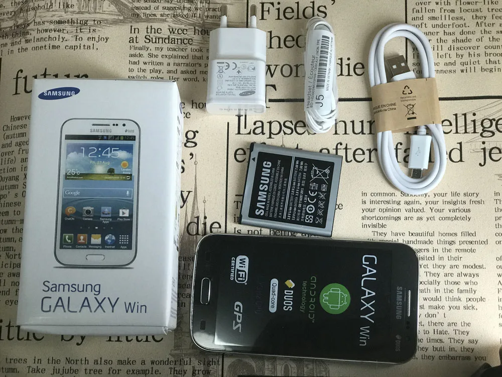 Samsung galaxy win duos i8552 мобильный телефон Android 4 Гб ROM Wifi GPS четырехъядерный 4," сенсорный экран мобильный телефон
