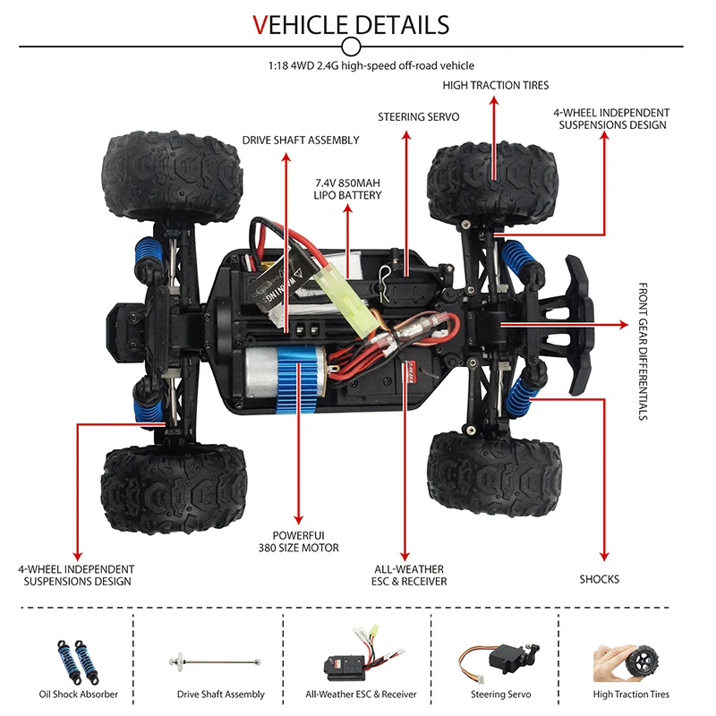 1:18 RC автомобиль 2,4 ГГц высокоскоростной пульт дистанционного управления автомобиль внедорожный Быстрый гоночный Дрифтинг Багги хобби автомобиль 4WD электрический автомобиль