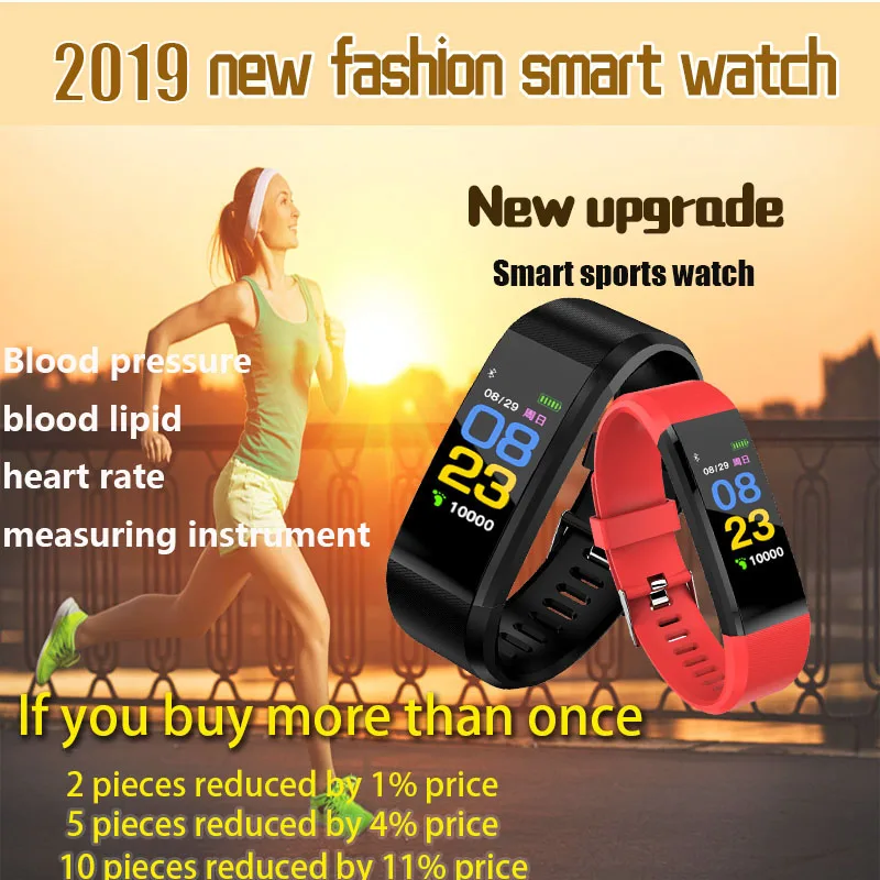  2019 New Smart Watch Men Women Heart Rate Monitor Blood Pressure Fitness Tracker digital watch Spor - 32955953045