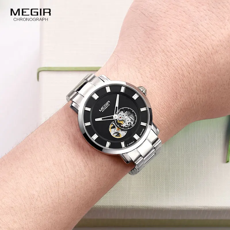 MEGIR мужские деловые механические наручные часы от ведущего бренда, Роскошные наручные часы для мужчин Relogios Masculino Relojes de Hombre 62052