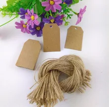 5*3 cm 400 STÜCKE Kraft Papier Hängen Tags + 400 STÜCKE Hanf Streicher Schmuck Kopf Karten Gepäck Etiketten Mark DIY Handgemachten Akzeptieren Benutzerdefinierte Logo